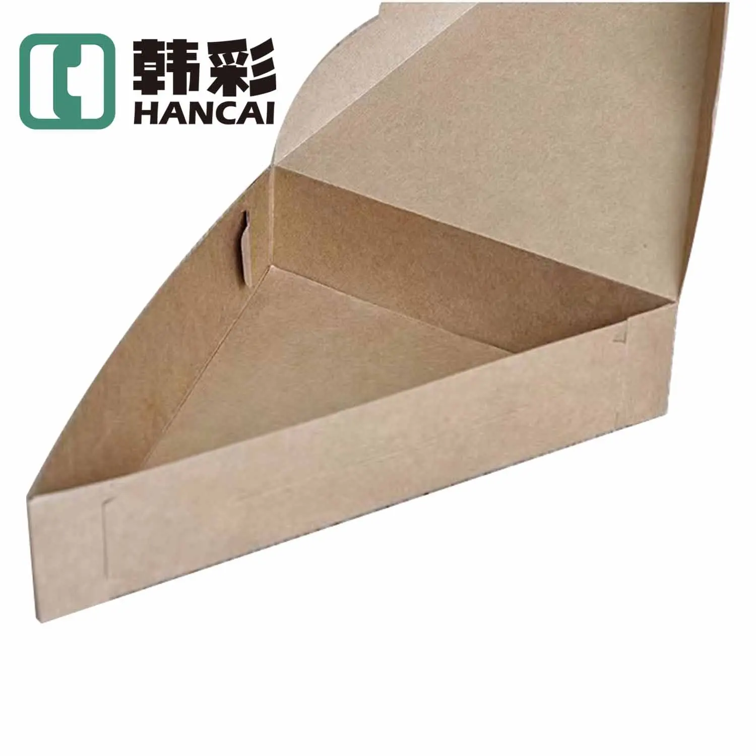 Réutilisable Nouveauté Caja DE Pizza Triangle Flip cover Prix raisonnable Enduit Kraft Box