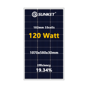 OEM最佳太阳能板公司100瓦光伏太阳能电池板12V 120W 130W 140W单晶硅光伏电池板