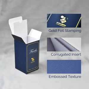 Özel baskılı FSC çift sokmak 100ml parfüm uçucu yağ kozmetik boş kağıt karton oluklu Insert ile ambalaj kutusu - Product Image 2