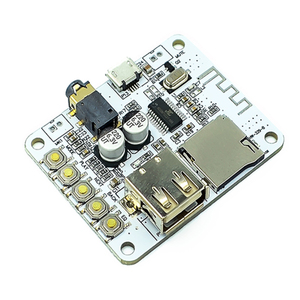 Amplificador de potencia Placa Bluetooth audio con tarjeta USB TF decodificación de audio antes de la salida de reproducción micrófono Electret