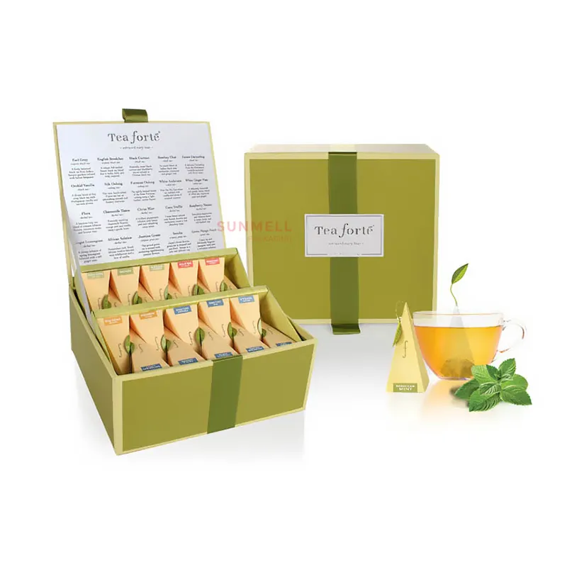 कस्टम लोगो पुनर्नवीनीकरण मुद्रित कार्टन चाय पैकिंग बॉक्स पर्यावरण के अनुकूल लेपित पेपर चाय बॉक्स
