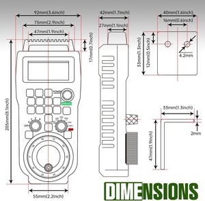 WiXHC Router CNC WHB04B-6 Mach3 6 asse Controller CNC Wireless CNC MPG strumento di lavorazione pendente parte Encoder elettronico volantino - Product Image 5