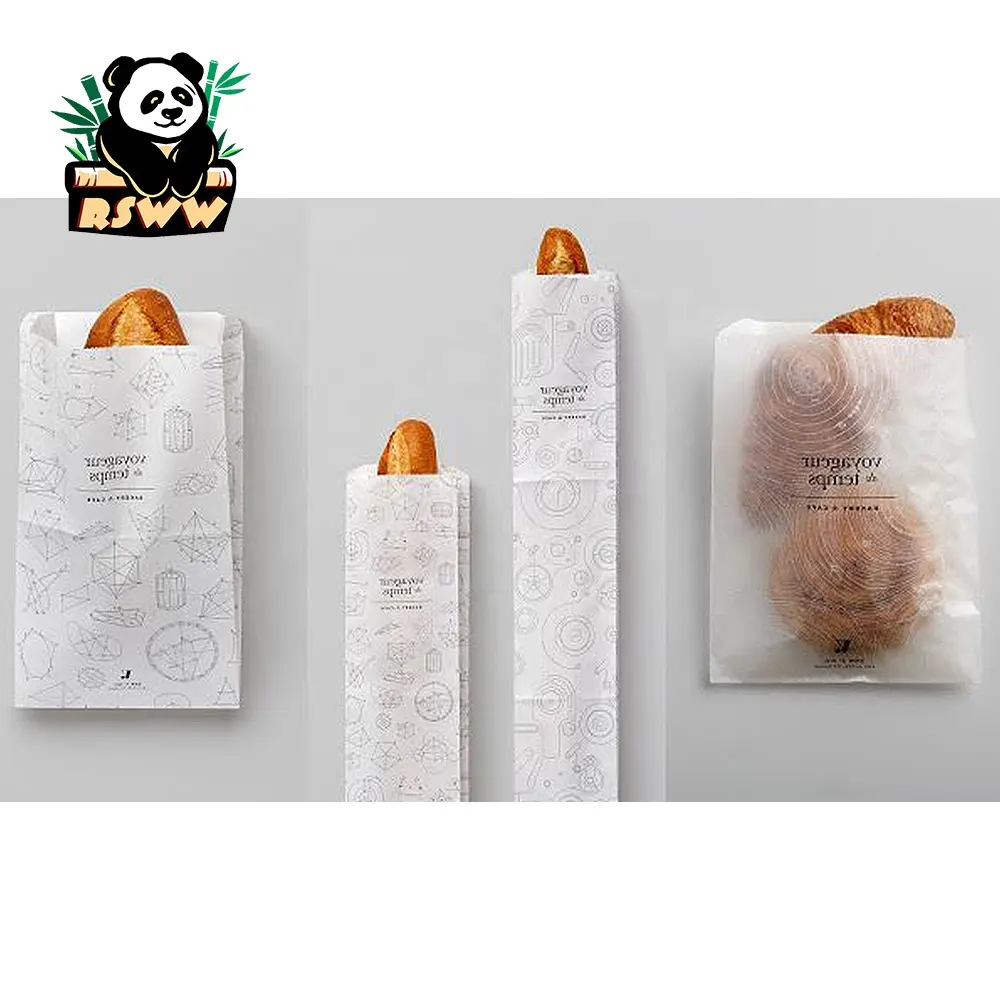 商業用トーストピザドーナツフレンチバゲットフライドポテトテイクアウトPEコーティングパンバッグ環境にやさしいカスタマイズクッキーバッグ