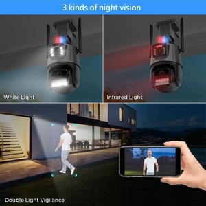 2023 Venta caliente 10X 4K Venta caliente cámara de red wifi zoom óptico PTZ Sensor de seguimiento de movimiento cámara de seguridad de doble lente al aire libre - Product Image 3