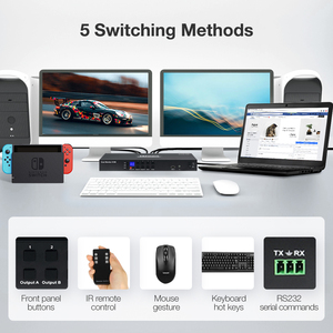 TESmart OEM Dual Monitor <strong>8</strong> X2 DP <strong>KVM</strong> <strong>Switch</strong> USB 2.0 for Office DCCI Hot Plug Auto Scan 4K60Hz <strong>KVM</strong> <strong>Switch</strong>