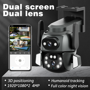 4MP 4K Tuya แอปไร้สาย, กล้องไอพีกล้องวงจรปิดฟลัดไลท์ซูม10X สองทางเสียงคืนวิสัยทัศน์ PTZ สำหรับในร่มกลางแจ้ง Wi-Fi - Product Image 5