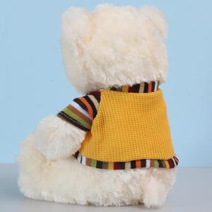 Güzel hayvan şekli 30cm çocuklar oyuncak ayı beyaz yumuşak bebek peluş oyuncak ayı ile kazak - Product Image 5