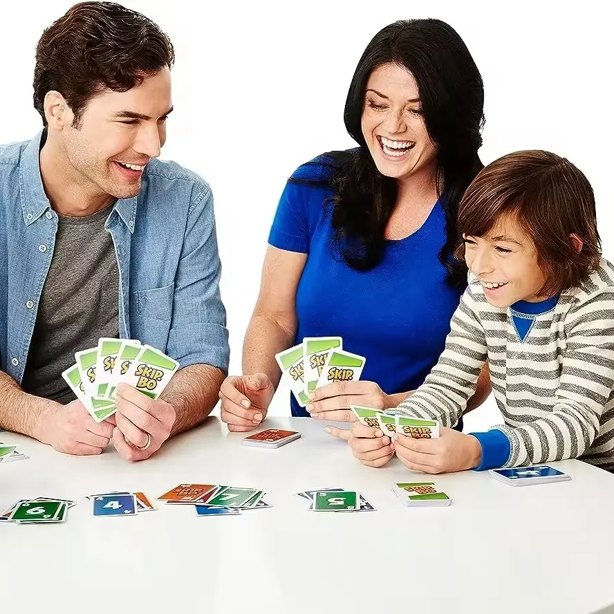 Naipes para niños Embalaje personalizado Cribbage Euchre Gin Rummy Spider Jugando Educación Niños Tarjeta flash