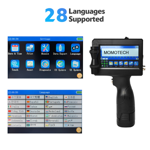MOMOTECH Portable Handheld Inkjet Printer 4.<strong>3</strong>'' Touch Screen 2000mAh Rechargeable 22 Language Quick-Drying Inkjet <strong>Coding</strong> Machine - Product Image 4