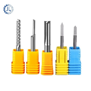Jidlc DLC kaplı frezeler tek flüt uç freze kesici 2 flüt 6mm karbür CNC uçları yukarı aşağı sıkıştırma Spiral CNC yönlendirici Bit - Product Image 3