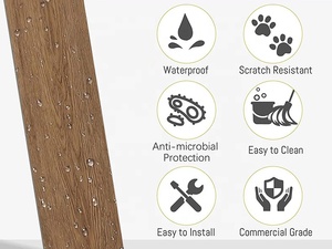 WEIDECOR PVC LVTプラスチック床ビニールタイル粘着性1.5mmスクラッチウェア耐性防水フローリング152.4x914.4mm - Product Image 2