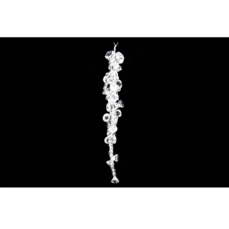 Cadenas con cuentas de cristal acrílico transparente guirnalda decoración rama con cable para decoración de árbol de Navidad Led regalo para niños portátil