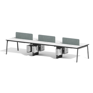 Cubículo abierto moderno para 6 personas, estación de trabajo de ordenador modular, mesas de personal de MDF extensibles, muebles de oficina comercial - Product Image 1