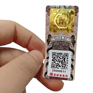 Código QR de PVC personalizado, número de serie, código de barras acrílico, número de serie, etiqueta de código QR impermeable y resistente a los arañazos de alta calidad - Product Image 1