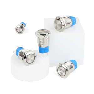 <strong>Button</strong> <strong>Switch</strong> With <strong>Indicator</strong> Light 12/16/19/22MM Self-locking and Self-resetting Metal <strong>Push</strong> <strong>Button</strong> <strong>Switch</strong> - Product Image 1