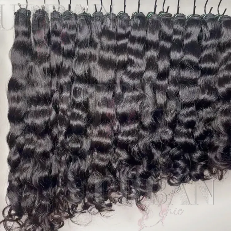 Cabelo humano vietnamita virgem cru duplo desenhado cutícula alinhada onda natural cambojana feixes de cabelo humano indiano cru