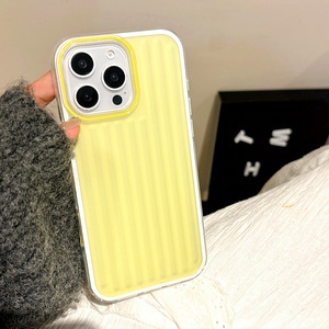 3 in 1 Matte Pure Color Corrugated Phone Case for iPhone 11 <strong>12</strong> 13 14 15 16 Pro Max Shockproof PC TPU Case - Product Image 4