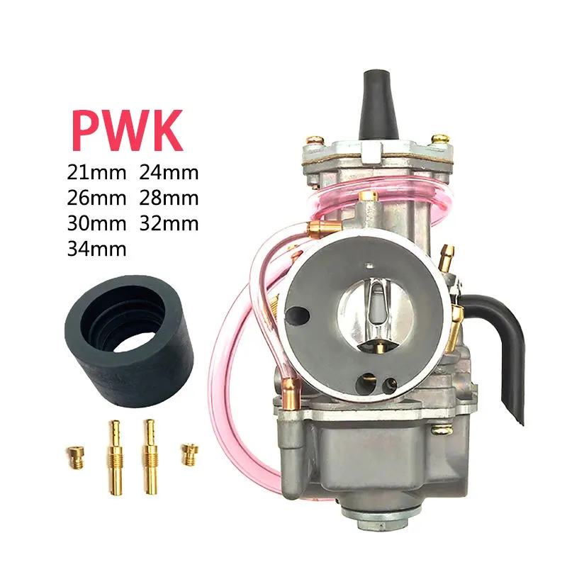 Carburador para motocicleta pwk kop carb, 21 24 26 28 30 32 34mm para scooter jog dio kr150 rtl250 cr125 nsr50 nsr80 dt100 125 175