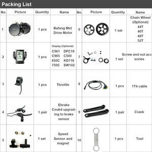 Bafang ชุดแปลงจักรยานไฟฟ้า,8fun BBSHD BBS03 48V 1000W มอเตอร์กลางพร้อมแบตเตอรี่ - Product Image 6