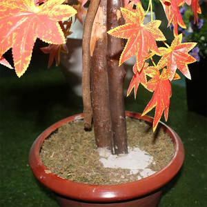 盆栽枫树植物室内家庭小人造日本红叶植物人造枫树盆景树 - Product Image 4