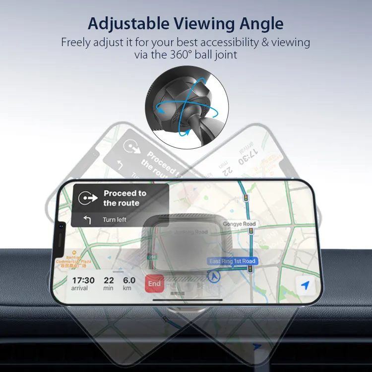 360 אוניברסלי תואר חזק מגנט נייד נייד אוורור מחזיק טלפון נייד עבור השכרת רכב