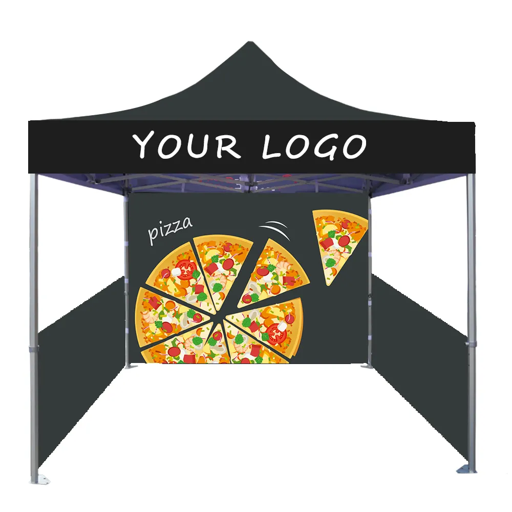 Heese-pizza plegable de 10x10 pies 10x15 pies 10x20 pies, tienda de campaña con logotipo