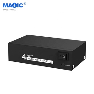 <strong>Audio</strong> and Video <strong>Splitter</strong> AV <strong>Splitter</strong> 1x4 <strong>3</strong> Rca Video <strong>Audio</strong> Av Amplifier for Projector Computer DVD - Product Image 2