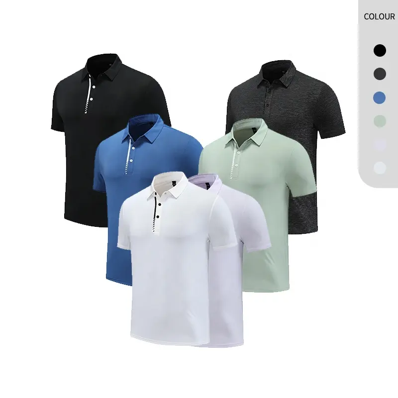 Спортивная одежда для гольфа, мужские чистые высококачественные индивидуализированные рубашки-поло, мужские спортивные футболки-поло для тренировок в тренажерном зале