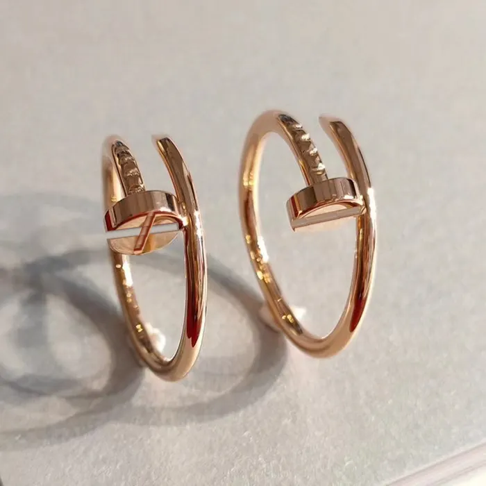 CGR021 Nagel ring aus 18 Karat massivem Gold Dicke 1,8mm Liebes paar Ring Au750 Echte Goldringe für Männer und Frauen
