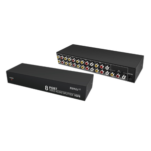 Video Audio <strong>Splitter</strong> 1input 8output AV <strong>8</strong> Way RCA 1x8 8ports CVBS Hifi Audio - Product Image 3