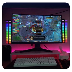 New Car <strong>Computer</strong> Screen Game Decoration 32 Bit Rgb Sound Light Bar Voice <strong>Control</strong> LED Music Rhythm Lights Lamp - Product Image 3