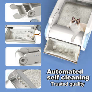 Cat Smart Toilet Semi-open with APP Control <strong>Automatic</strong> Litter <strong>Level</strong> Monitoring Toilet Data Tracking Sense Cat Odor Free - Product Image 4