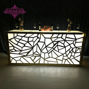 Nguồn Cung Cấp Đám Cưới Thanh Cao Bảng Acrylic Khung Thép Không Gỉ <span class=keywords><strong>Pub</strong></span> Câu Lạc Bộ Đồ Nội Thất Vàng Hình Chữ Nhật Có Thể Gập Lại Thanh - Product Image 3