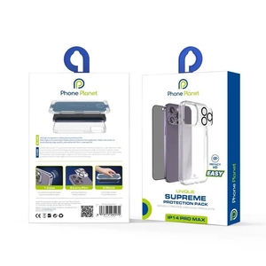 Phone Planetはiphone 13 14 14 pro max3 in one Phone Full Protection Set Screen Protector用に出荷する準備ができています - Product Image 1
