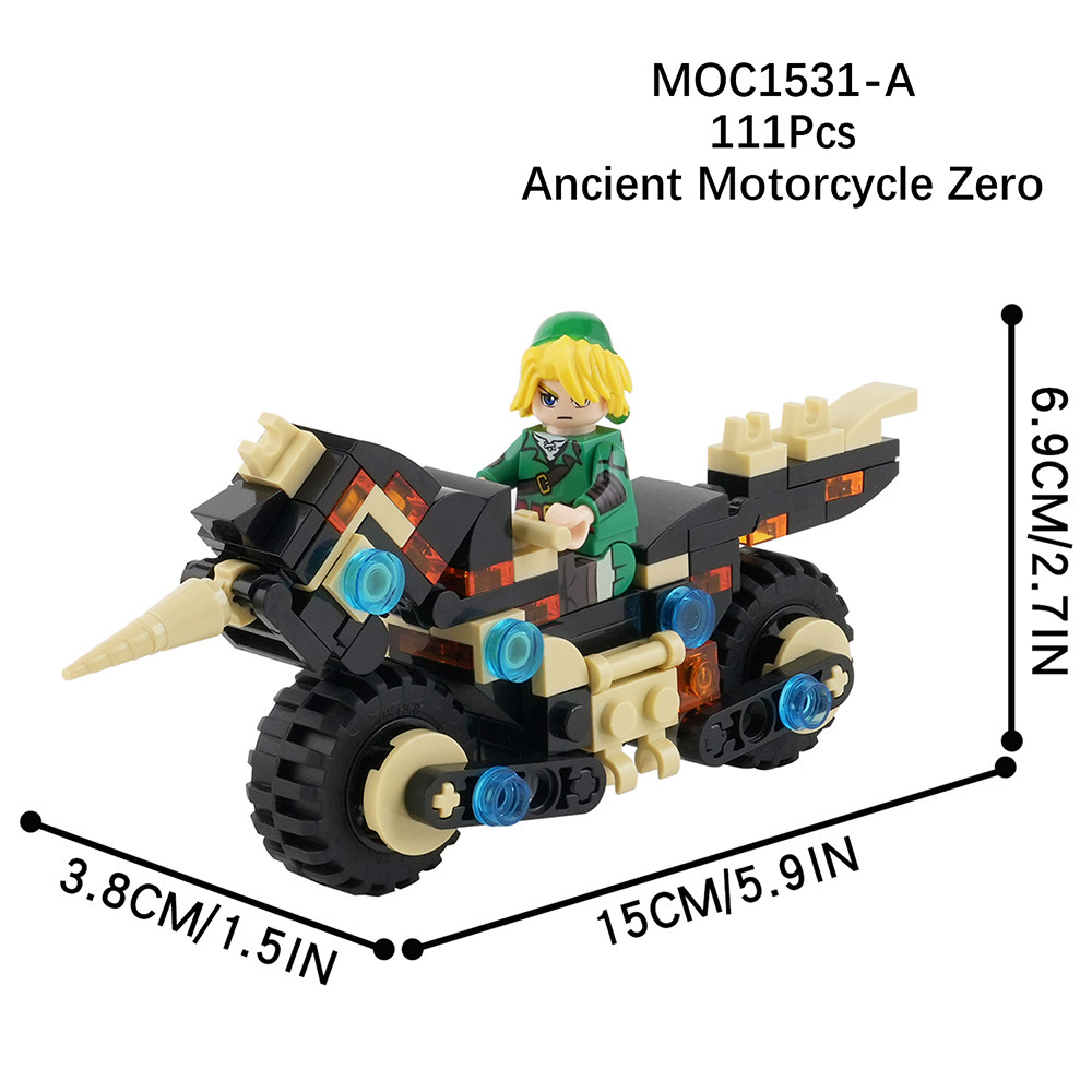 Ancienne moto moc1531-a, un zéro homme