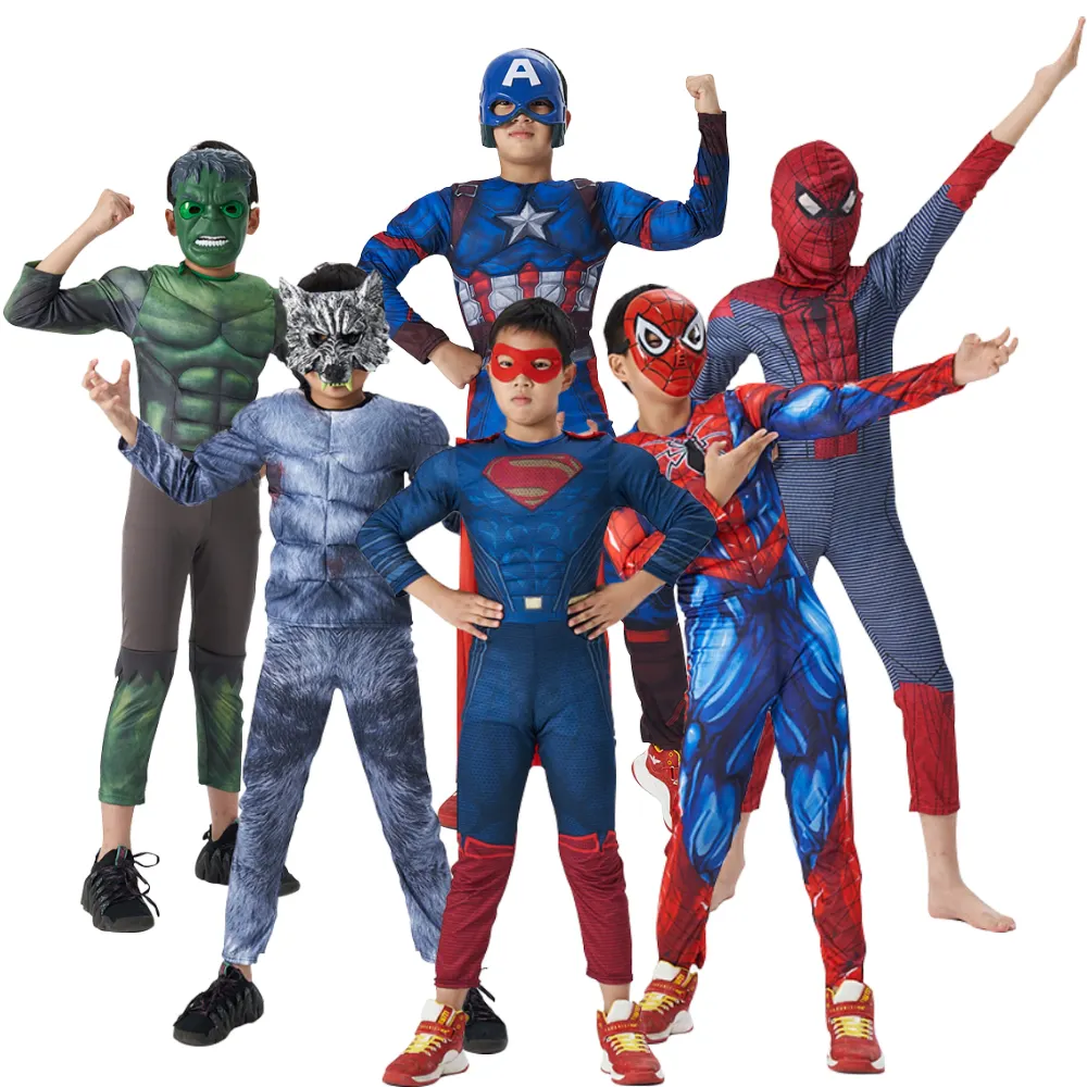 Vestito da bambino supereroe Spiderman per Halloween Spiderman