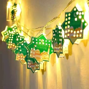 Mubarak-Lámpara LED de dibujo de colores, linterna de Luna, estrella, Ramadán, batería, luces de Luna islámicas, cadena - Product Image 6