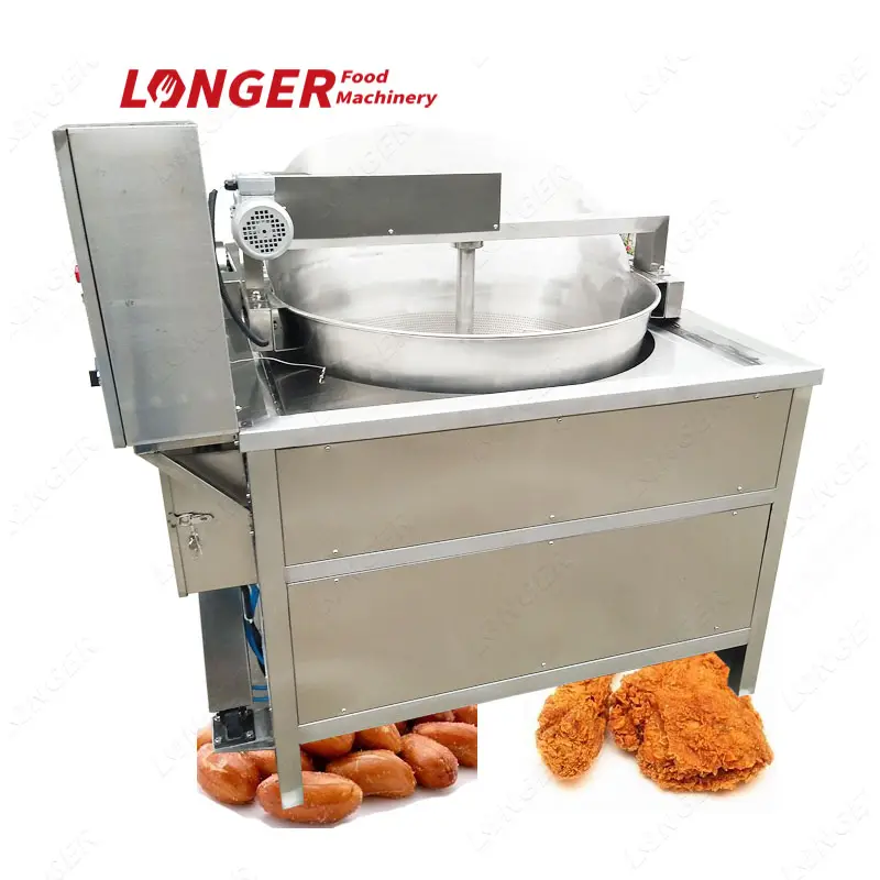 自動攪拌油-水型チキンフライヤーマシン | 商用ガスモデルピーナッツ揚げ物機