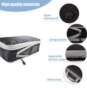 Compressie Verpakking Kubus 6 Set Waterdichte Reisbagage Verpakking Organizer Accessoires <span class=keywords><strong>3</strong></span> Maten Uitbreidbare Verpakking Kubussen - Product Image 3