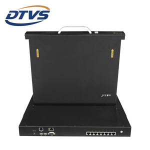 DTVS 17 "发光二极管KVM交换机，带8端口VGA以太网mt-viki 1U机架式液晶控制台抽屉CAT6和8个VGA RJ45适配器，库存 - Product Image 3