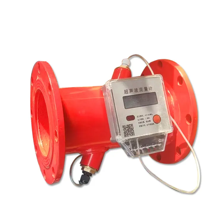 DN100 24V Fuente de alimentación Segmento tubular Caudalímetro de fuego ultrasónico Ranura/Bridas Válvula de medidor de medición