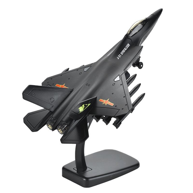 J-31 alloy fighter black - including stand