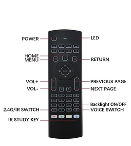 MX3 Air Mouse colori remoti retroilluminazione 2.4G telecomandi Wireless controllo MX3 tastiera Wireless vocale retroilluminata per PC/TV BOX - Product Image 5