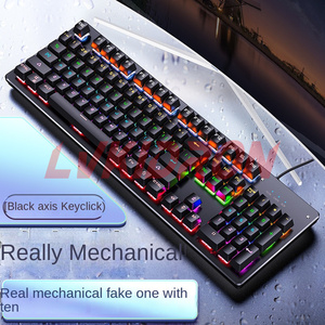 Teclado profesional con iluminación RGB, construcción ergonómica, Teclado mecánico multifuncional programable para teclados de jugadores - Product Image 3