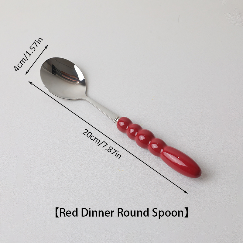 Cuillère ronde rouge