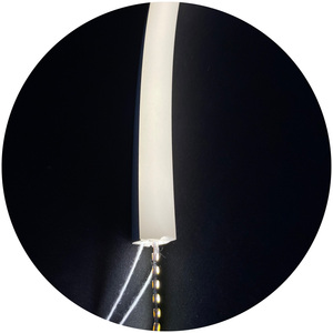 10MM 12MM Pcb Side View Led Neon 1225 12x25mm <strong>Dome</strong> Shape White Profile Diffuser Silicon <strong>Tube</strong> for Led Strip