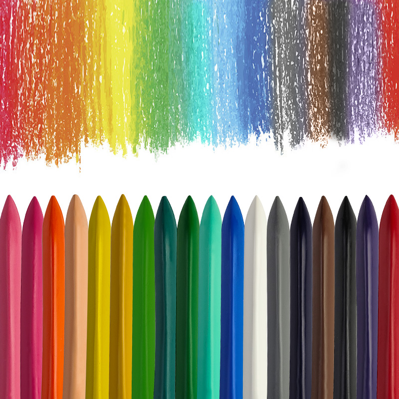 18 Colors Plastic Crayon
