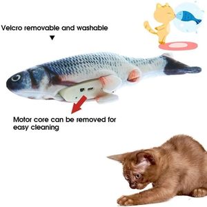Juguete interactivo para gatos con peces, juguete realista para gatos con hierba gatera, juguete masticable automático para gatos de interior - Product Image 3