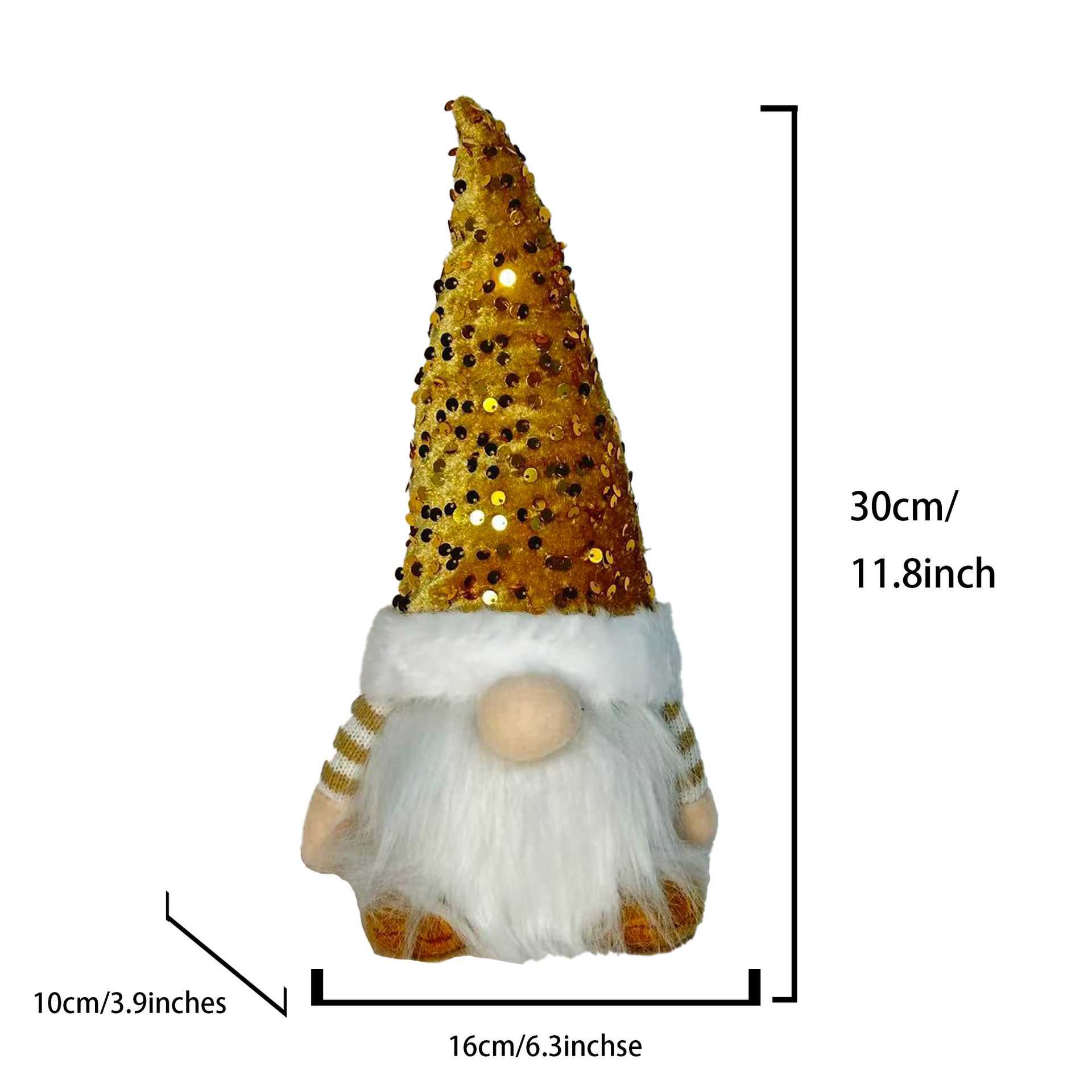 Beaded gold hat