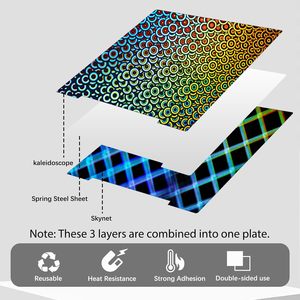 YouQi 3Dプリンター241x 253.8mm H1Hビルドプレート両面フレキシブルシート取り外し可能プリントベッドPrusa I3 MK3S用 - Product Image 5